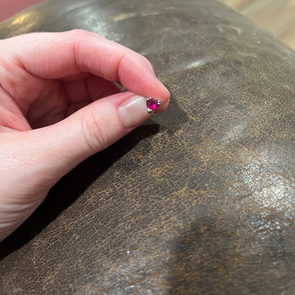 Ash Croft And Oak Lab Created Ruby And 10k White … - image 5